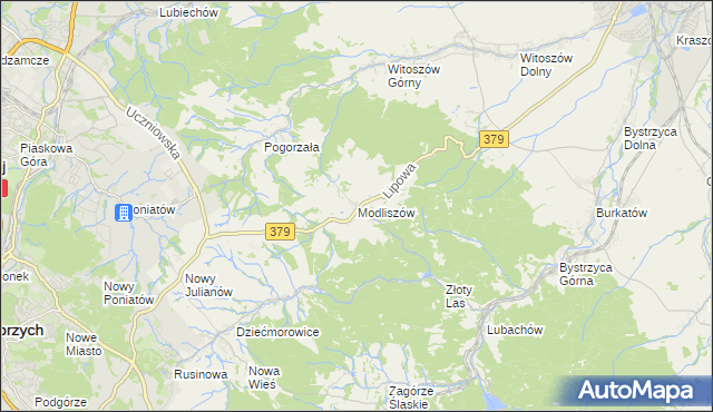 mapa Modliszów, Modliszów na mapie Targeo