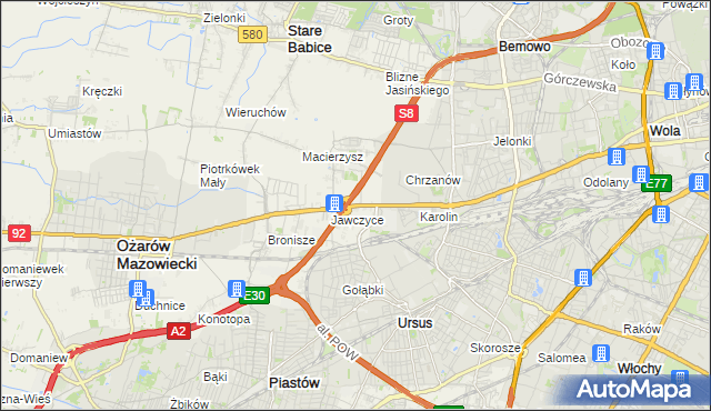 mapa Mory gmina Ożarów Mazowiecki, Mory gmina Ożarów Mazowiecki na mapie Targeo