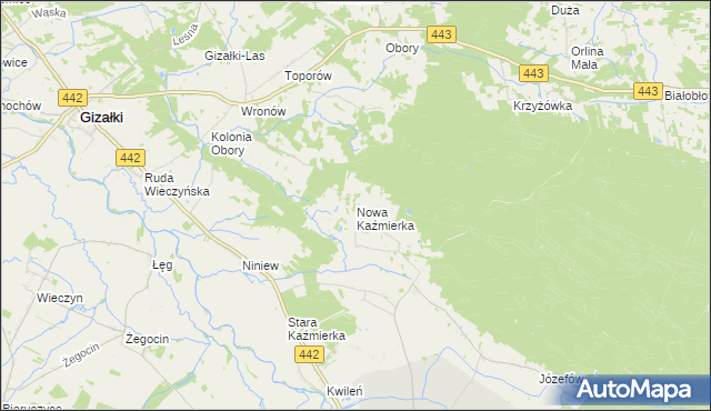 mapa Nowa Kaźmierka, Nowa Kaźmierka na mapie Targeo