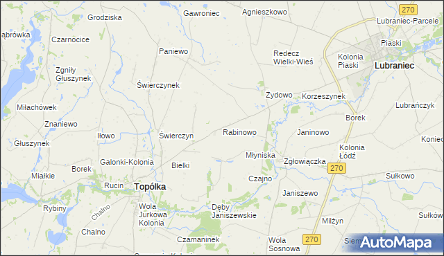 mapa Rabinowo, Rabinowo na mapie Targeo