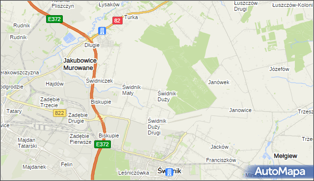 mapa Świdnik Duży, Świdnik Duży na mapie Targeo