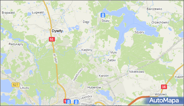 mapa Wadąg, Wadąg na mapie Targeo