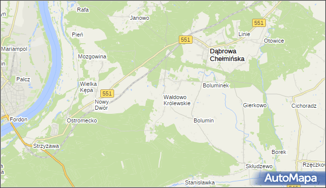 mapa Wałdowo Królewskie, Wałdowo Królewskie na mapie Targeo