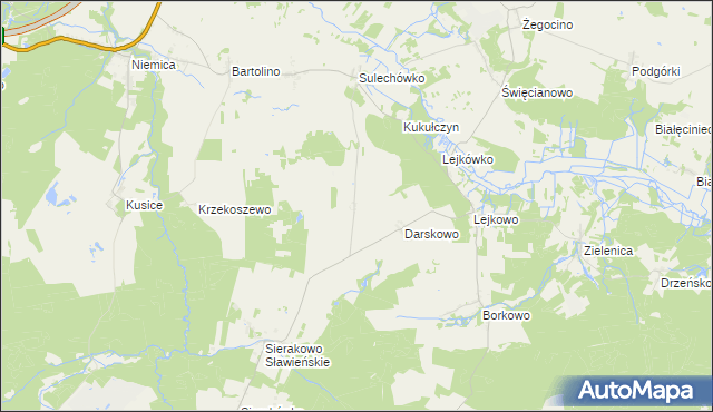 mapa Witosław gmina Malechowo, Witosław gmina Malechowo na mapie Targeo