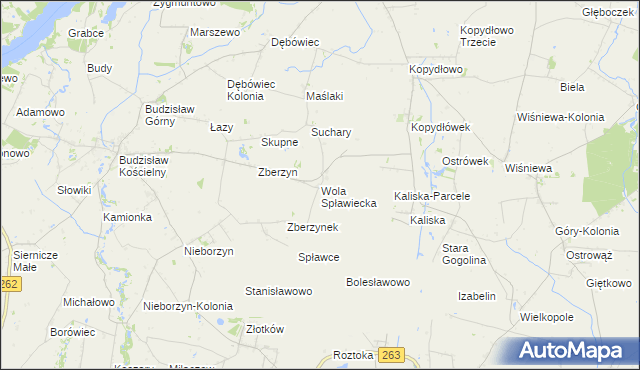 mapa Wola Spławiecka, Wola Spławiecka na mapie Targeo