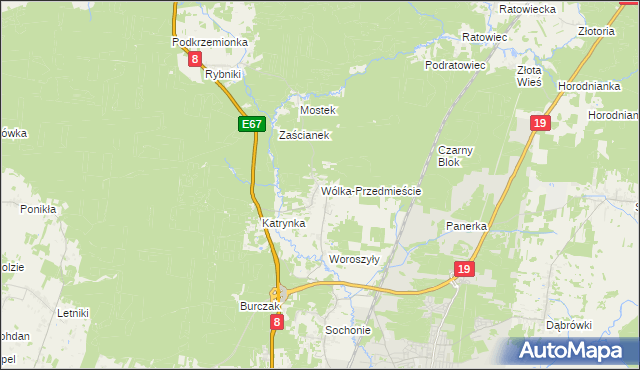 mapa Wólka-Przedmieście, Wólka-Przedmieście na mapie Targeo