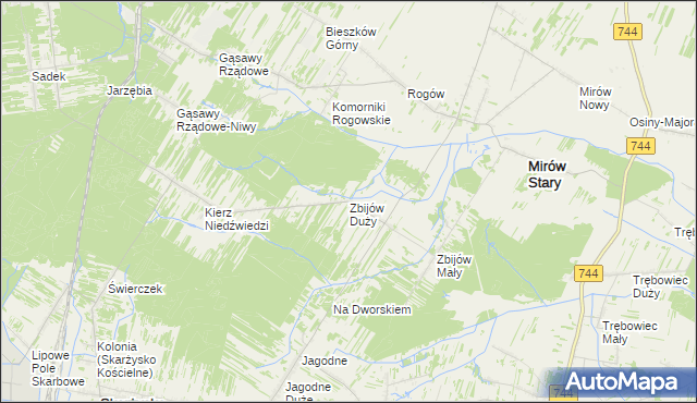 mapa Zbijów Duży, Zbijów Duży na mapie Targeo