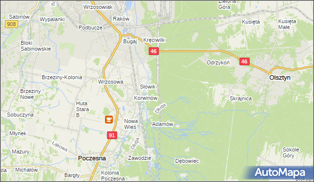 mapa Bloki Kolejowe, Bloki Kolejowe na mapie Targeo