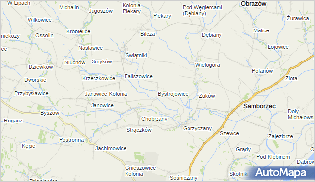mapa Bystrojowice, Bystrojowice na mapie Targeo