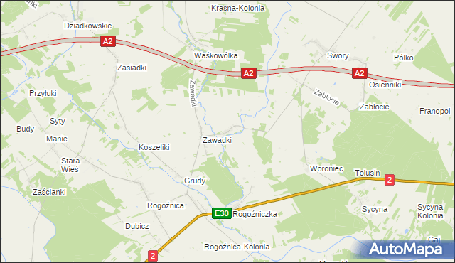 mapa Krzymowskie, Krzymowskie na mapie Targeo