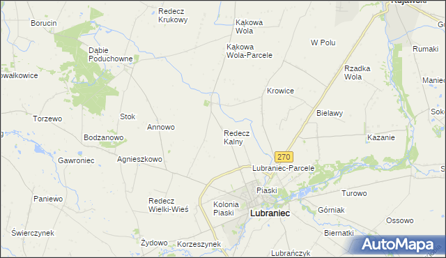 mapa Redecz Kalny, Redecz Kalny na mapie Targeo