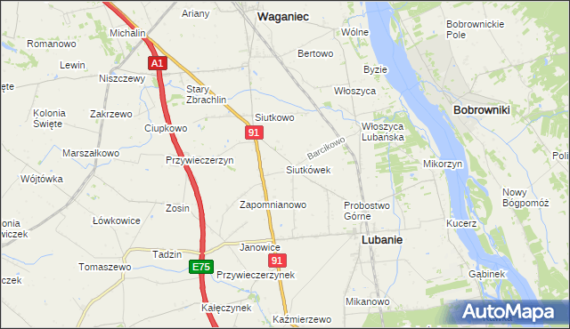 mapa Siutkówek, Siutkówek na mapie Targeo