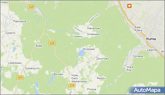 mapa Wyspowo, Wyspowo na mapie Targeo