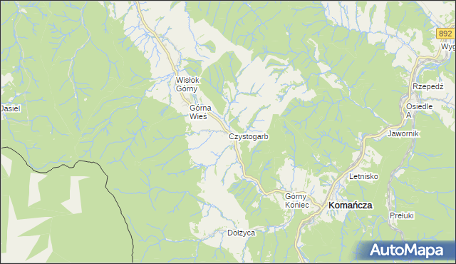 mapa Czystogarb, Czystogarb na mapie Targeo