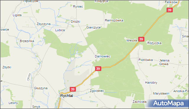 mapa Darnowiec, Darnowiec na mapie Targeo