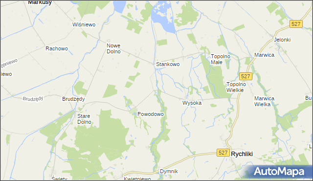 mapa Grądowy Młyn, Grądowy Młyn na mapie Targeo