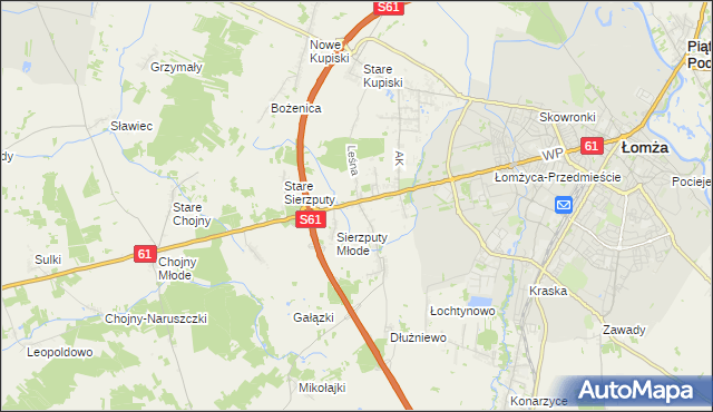 mapa Janowo gmina Łomża, Janowo gmina Łomża na mapie Targeo