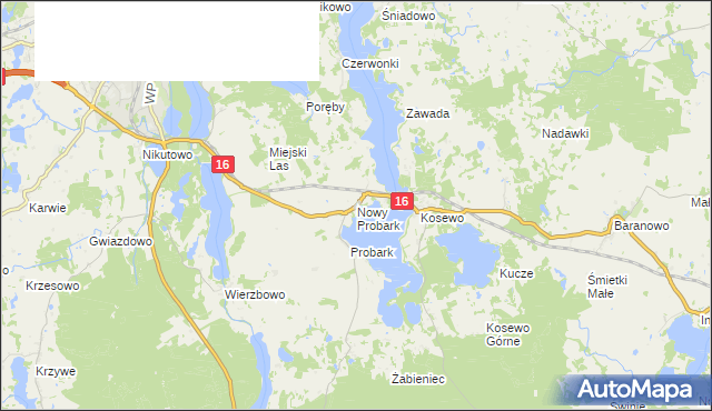 mapa Nowy Probark, Nowy Probark na mapie Targeo