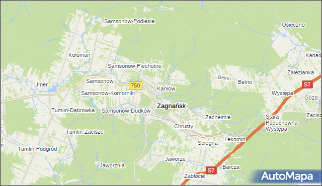 mapa Osiedle Kaniów, Osiedle Kaniów na mapie Targeo