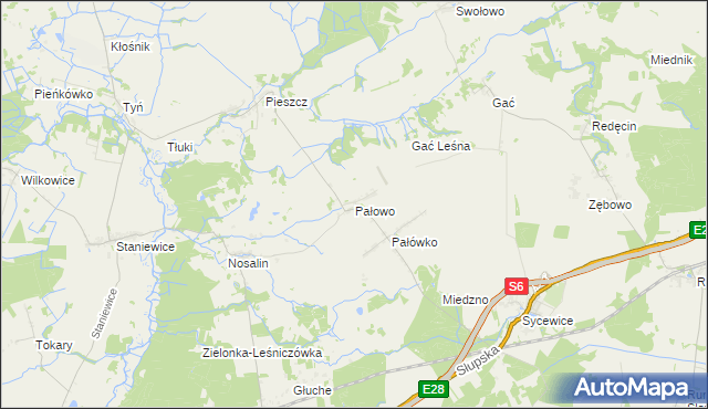 mapa Pałowo, Pałowo na mapie Targeo