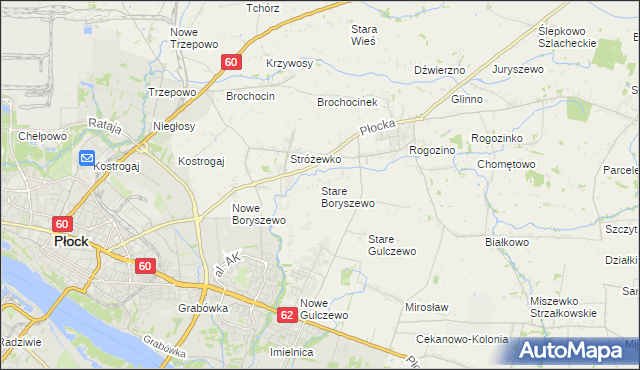 mapa Stare Boryszewo, Stare Boryszewo na mapie Targeo