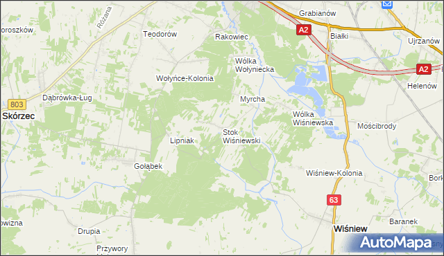 mapa Stok Wiśniewski, Stok Wiśniewski na mapie Targeo