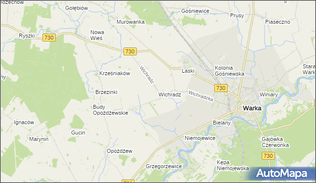 mapa Wichradz, Wichradz na mapie Targeo