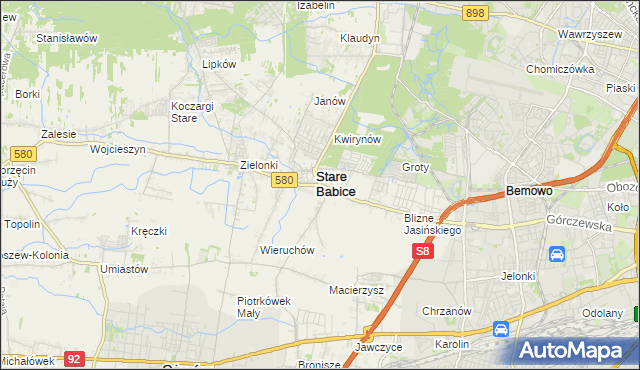 mapa Babice Nowe, Babice Nowe na mapie Targeo