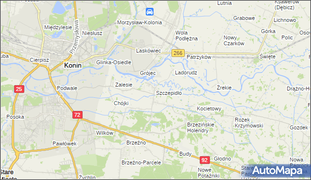 mapa Szczepidło, Szczepidło na mapie Targeo
