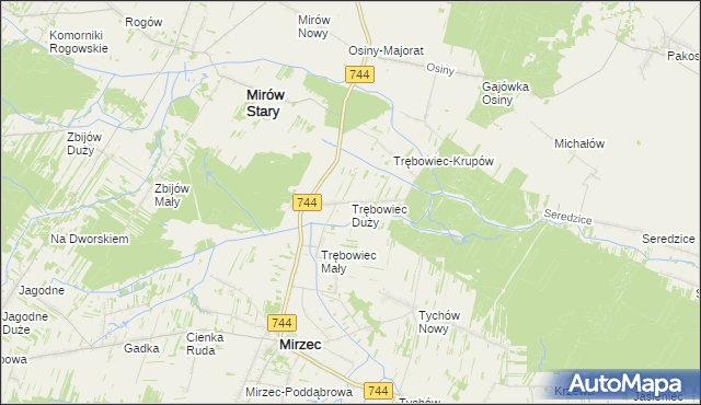 mapa Trębowiec Duży, Trębowiec Duży na mapie Targeo