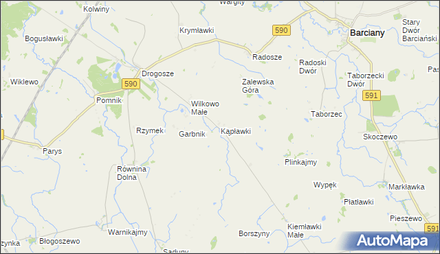 mapa Kąpławki, Kąpławki na mapie Targeo