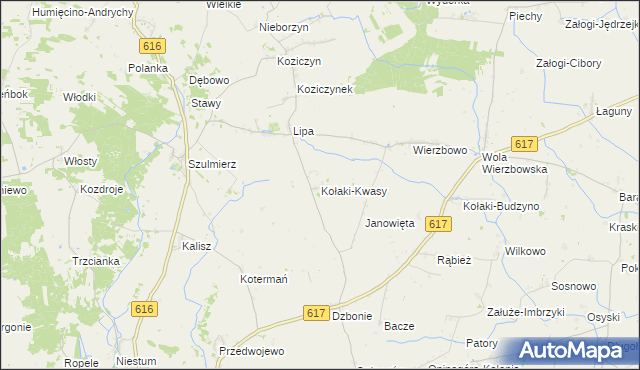 mapa Kołaki-Kwasy, Kołaki-Kwasy na mapie Targeo