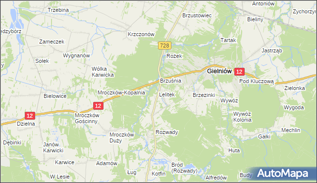 mapa Lelitek, Lelitek na mapie Targeo