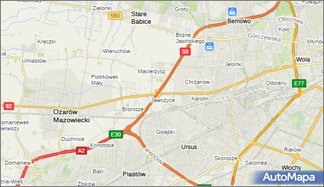 mapa Mory gmina Ożarów Mazowiecki, Mory gmina Ożarów Mazowiecki na mapie Targeo