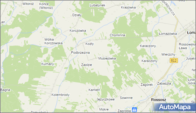 mapa Musiejówka, Musiejówka na mapie Targeo
