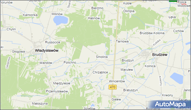 mapa Smolina, Smolina na mapie Targeo