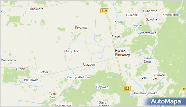 mapa Hańsk-Kolonia, Hańsk-Kolonia na mapie Targeo