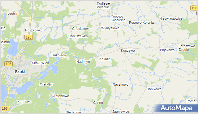 mapa Kakulin, Kakulin na mapie Targeo