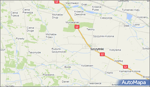 mapa Marcjanów gmina Szczytniki, Marcjanów gmina Szczytniki na mapie Targeo