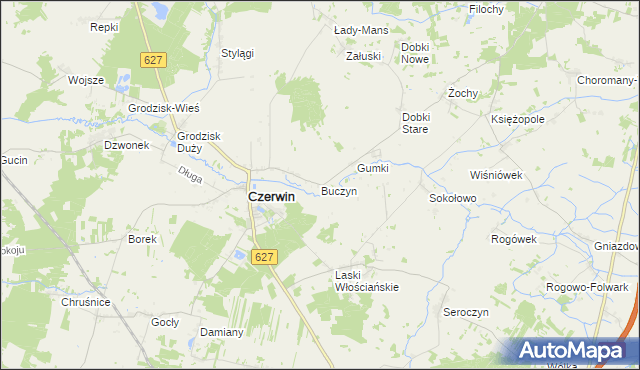 mapa Buczyn, Buczyn na mapie Targeo