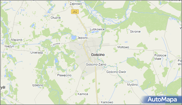 mapa Gościno, Gościno na mapie Targeo