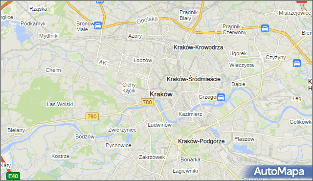 mapa Nowy Świat gmina Kraków, Nowy Świat gmina Kraków na mapie Targeo