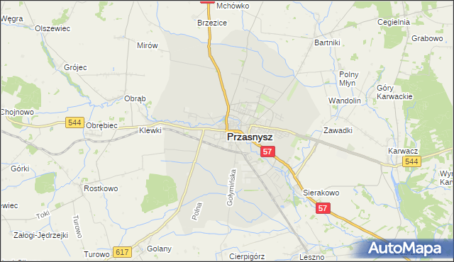 mapa Przasnysz, Przasnysz na mapie Targeo