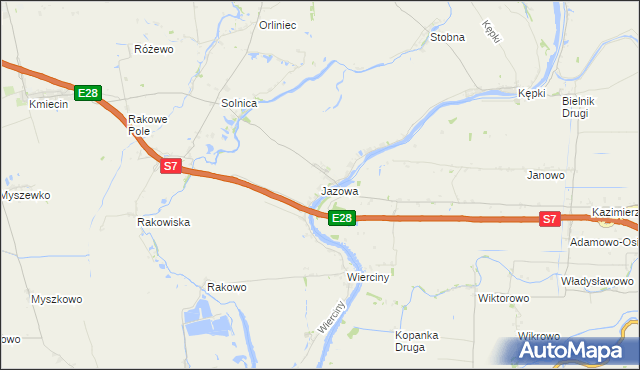 mapa Jazowa gmina Nowy Dwór Gdański, Jazowa gmina Nowy Dwór Gdański na mapie Targeo