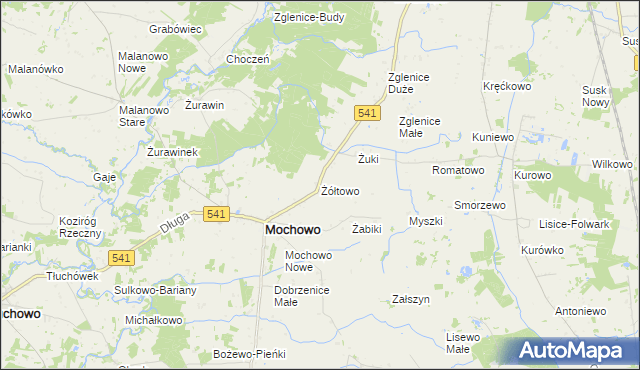 mapa Żółtowo, Żółtowo na mapie Targeo