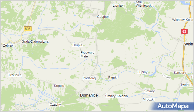 mapa Przywory Duże, Przywory Duże na mapie Targeo