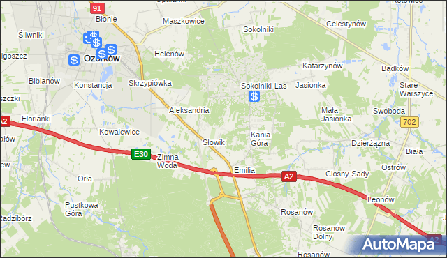 mapa Adolfów gmina Zgierz, Adolfów gmina Zgierz na mapie Targeo