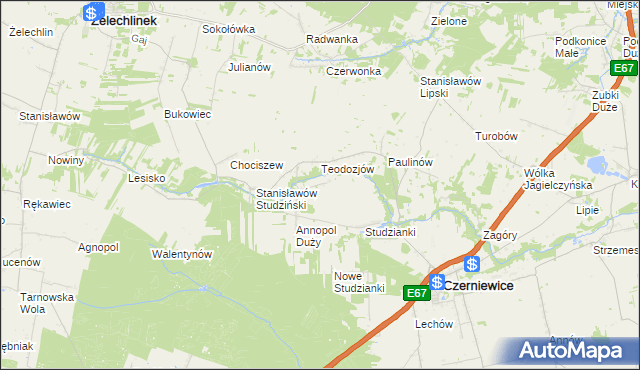 mapa Annopol Mały, Annopol Mały na mapie Targeo