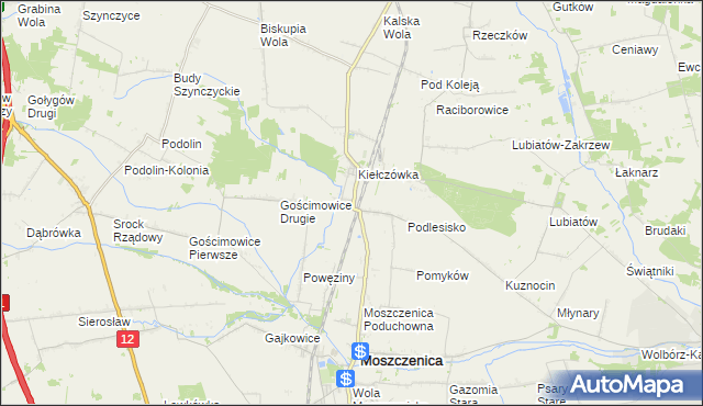 mapa Baby gmina Moszczenica, Baby gmina Moszczenica na mapie Targeo