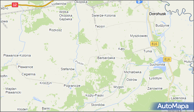 mapa Barbarówka, Barbarówka na mapie Targeo